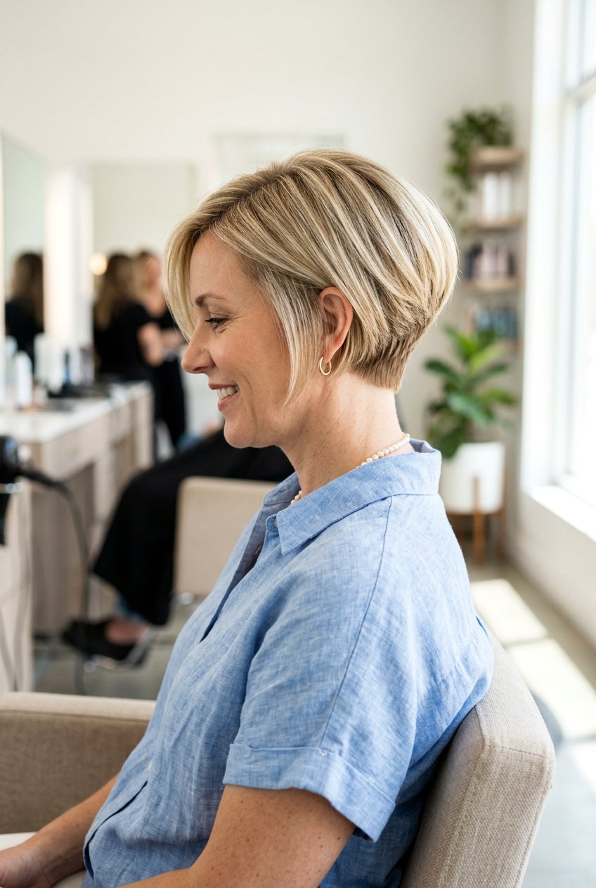 Short Stacked Mom Bob - 20 mom bob haircut - 20 mom bob haircut