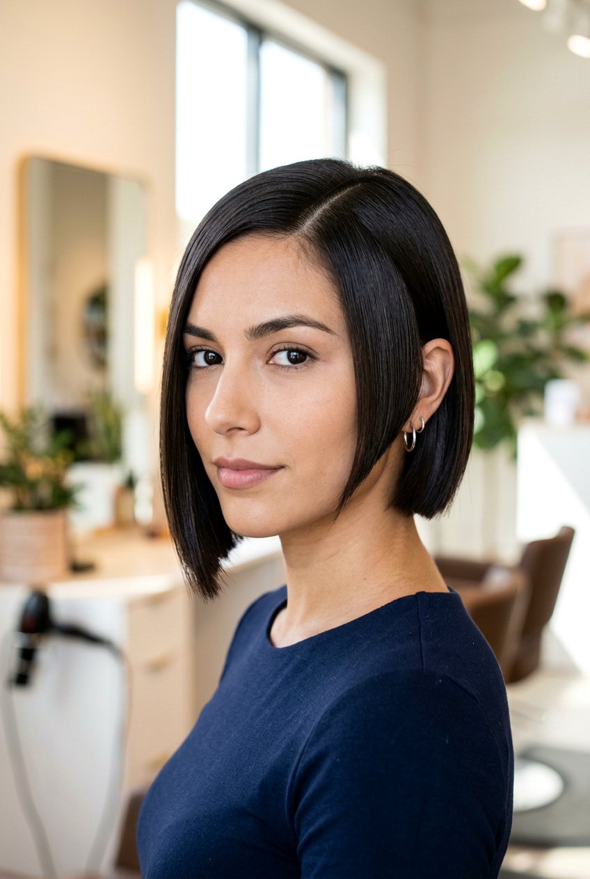 Short Straight Asymmetrical Bob - 20 short straight hairstyles - 20 short straight hairstyles