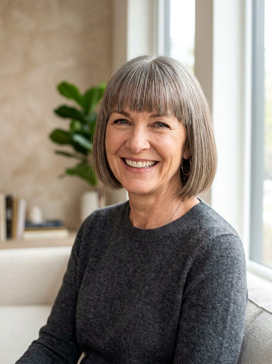 Short Straight Bob Fringe - 20 straight haircut for women over 50 - 20 straight haircut for women over 50