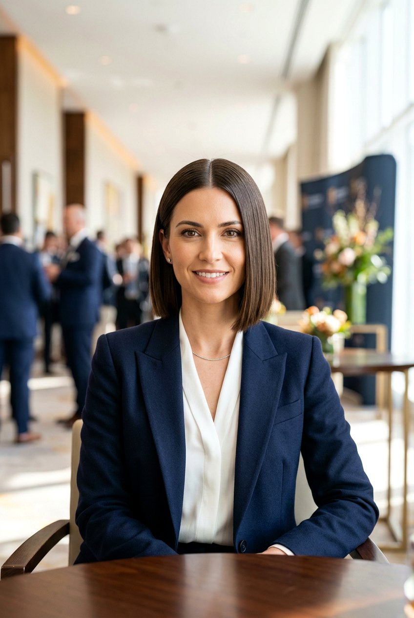 Short Straight Bob With Middle Part - 20 short professional hairstyles for women - 20 short professional hairstyles for women