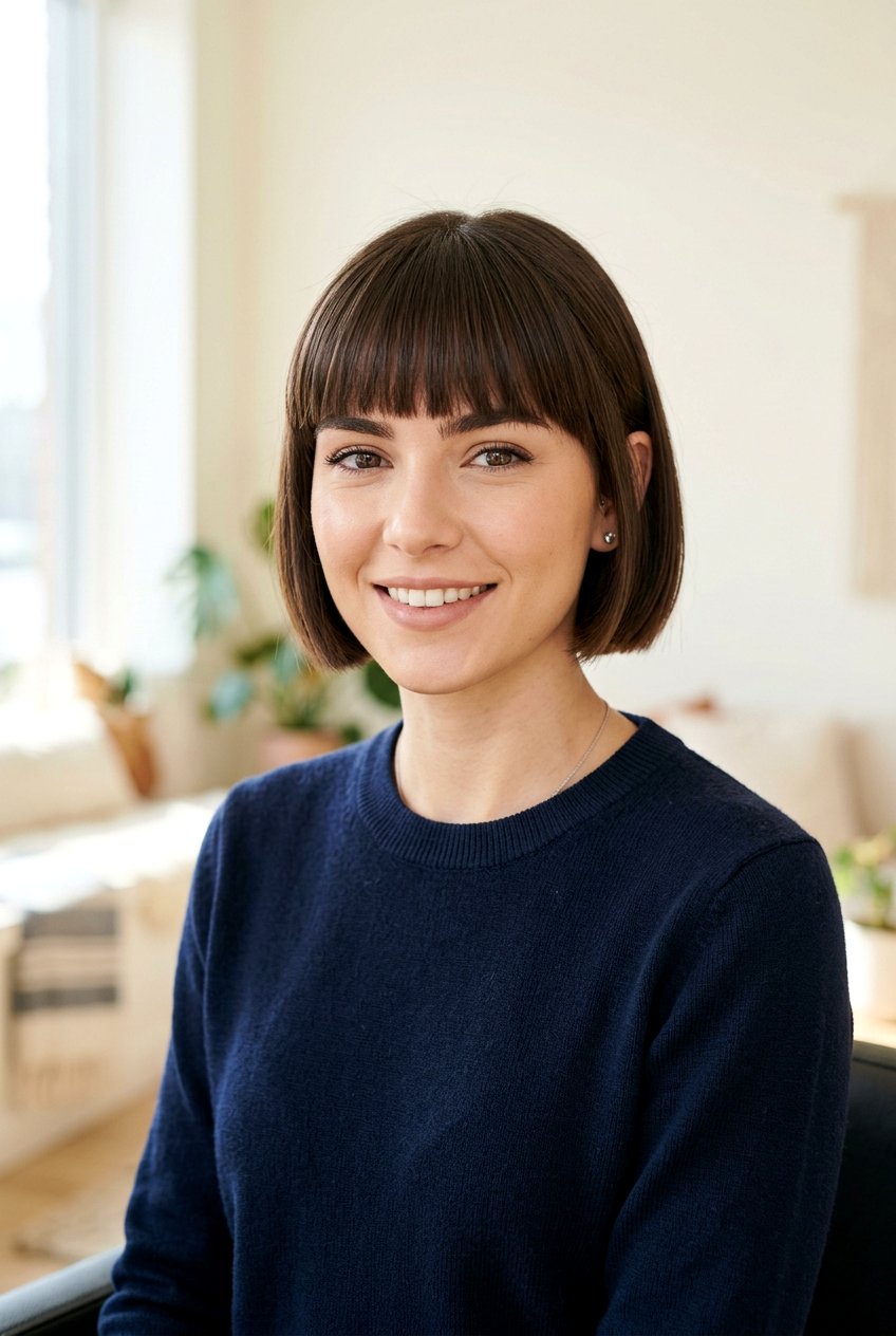 Short Straight French Bob - 20 short straight hairstyles - 20 short straight hairstyles