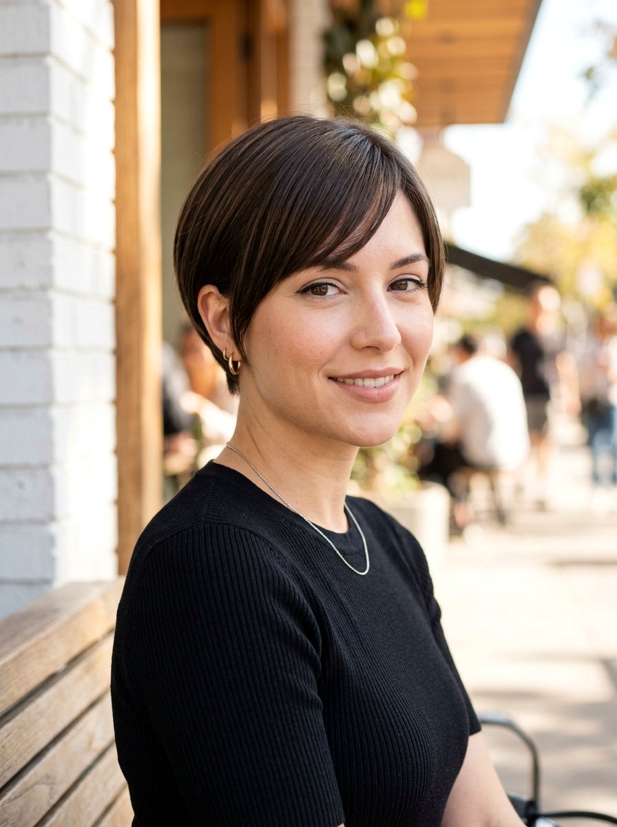 Short Straight Pixie Bob - 20 polished straight haircut for women - 20 polished straight haircut for women