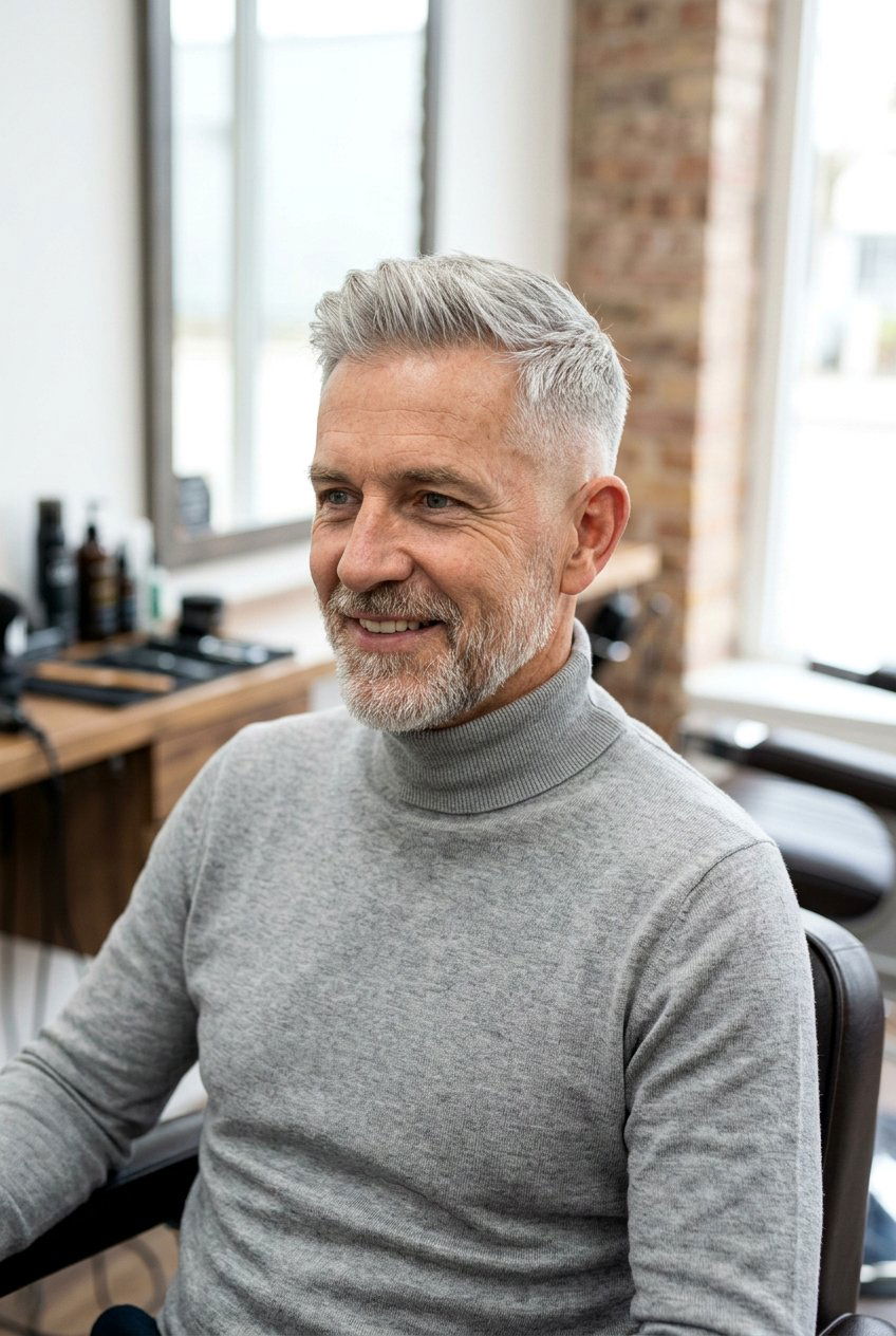 Short Taper Fade - 20 mens haircut for mature gray hair - 20 men’s haircut for mature gray hair