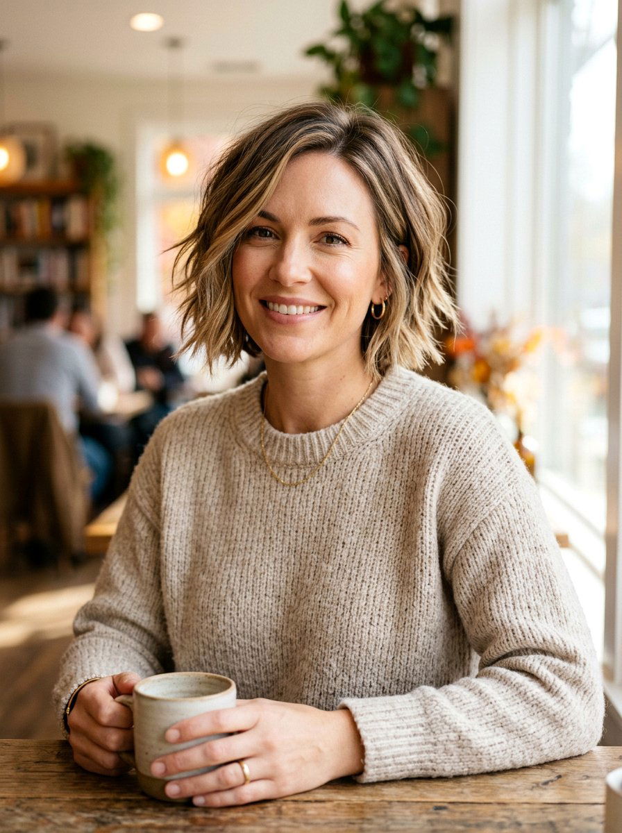 Short Textured Bob Haircut For Moms - 20 trendy haircut for moms 2026 - 20 trendy haircut for moms 2026