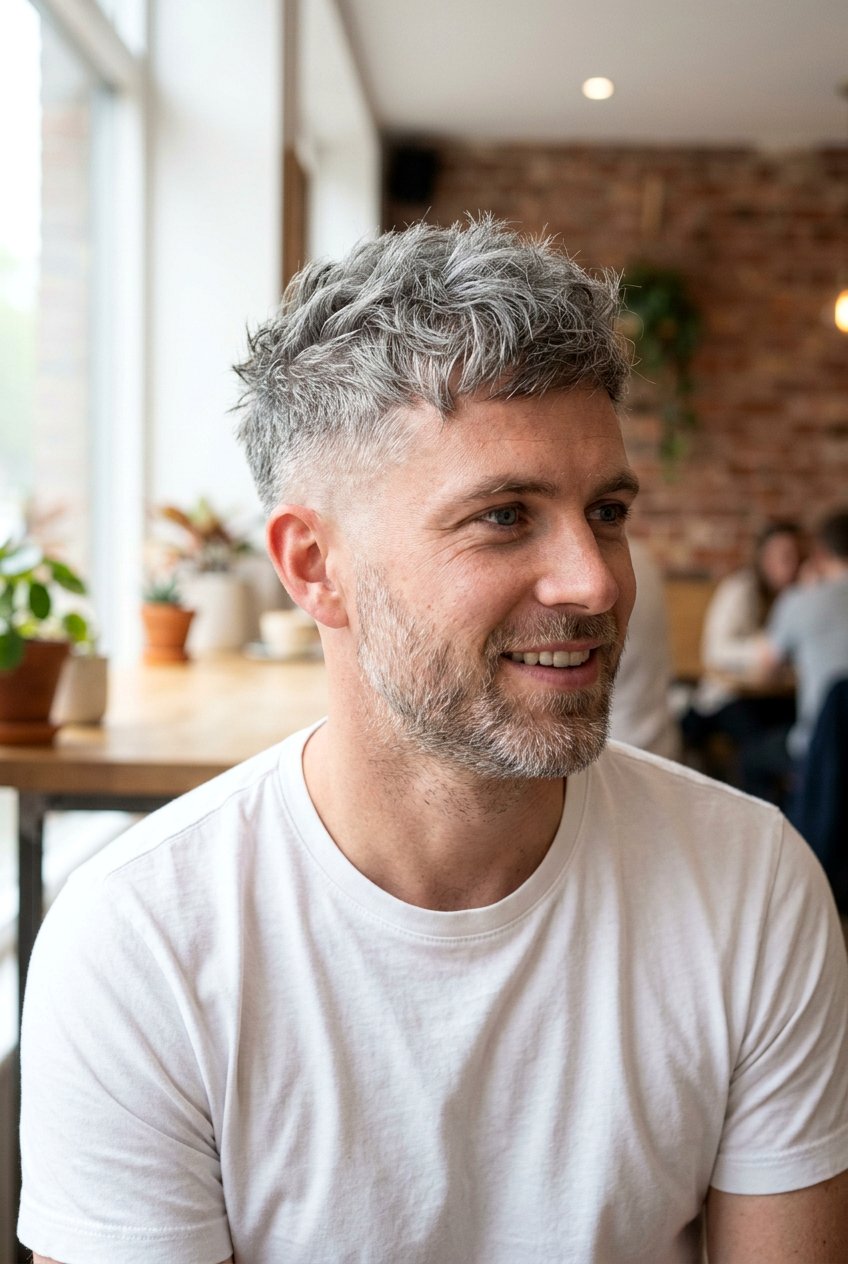 Short Textured Crop Gray Hair - 20 men haircut ideas for gray hair - 20 men haircut ideas for gray hair