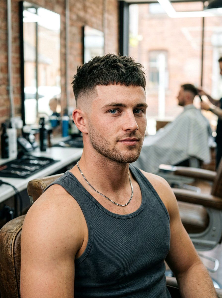 Short Textured Crop High Skin Fade - 20 skin fade with textured crop - 20 skin fade with textured crop