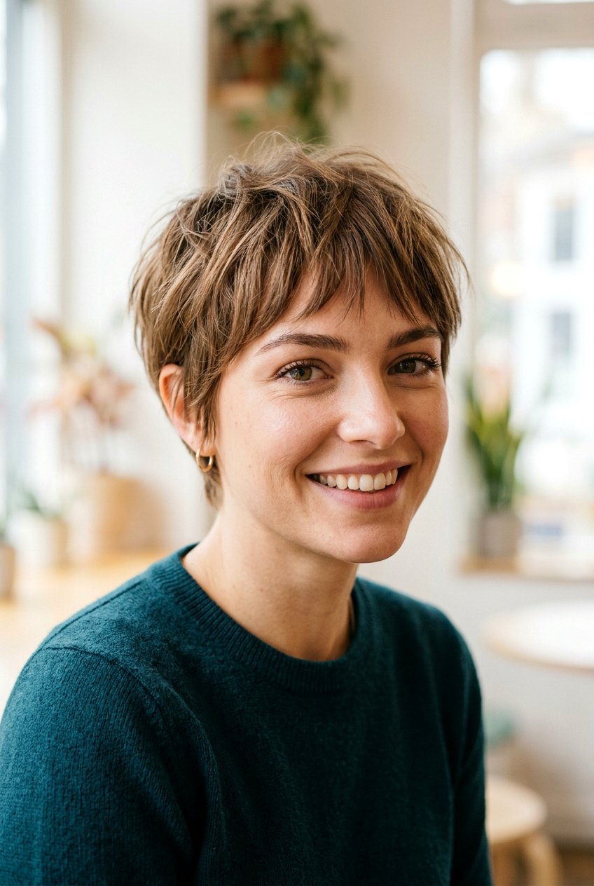 Short Textured Pixie With Bangs - 20 textured pixie haircut - 20 textured pixie haircut