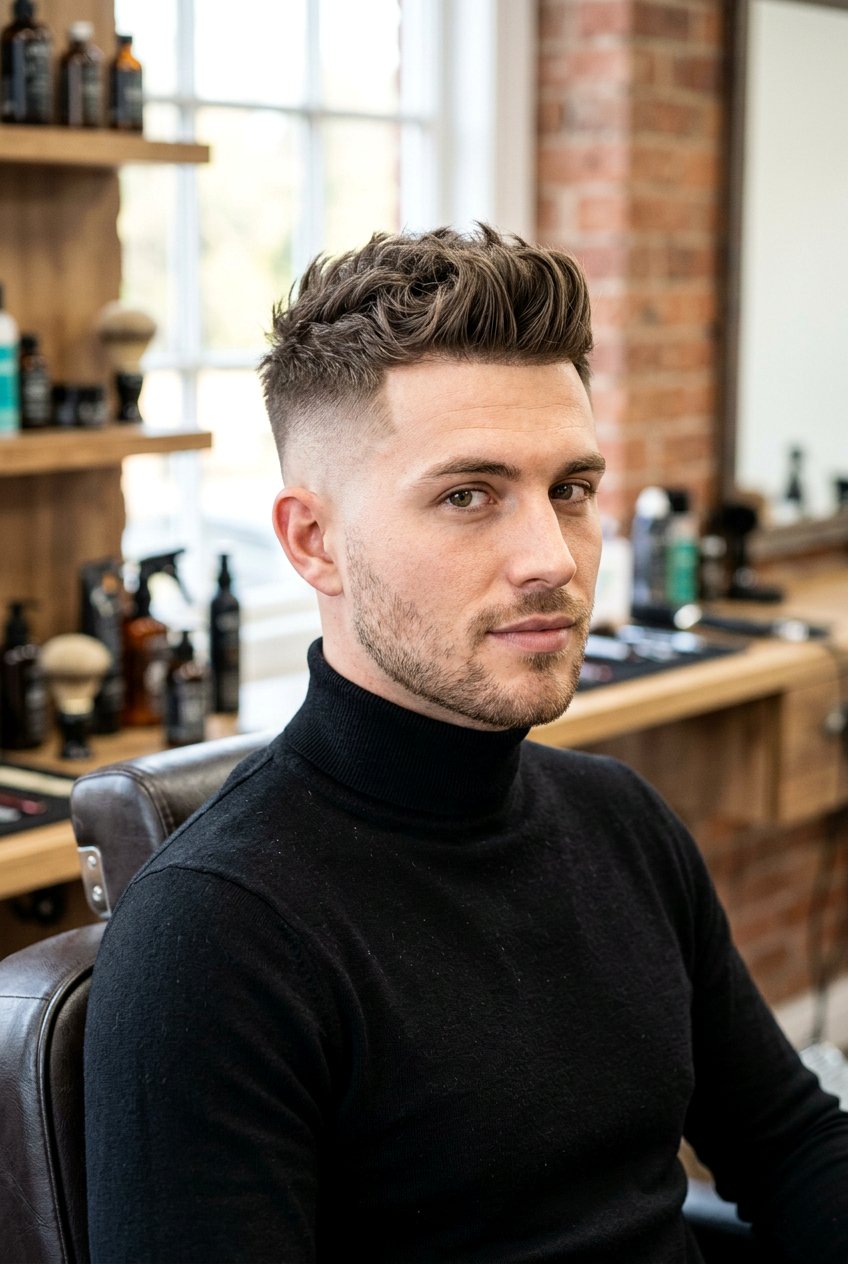 Short Textured Quiff Fade - 20 textured quiff for thick hair men - 20 textured quiff for thick hair men