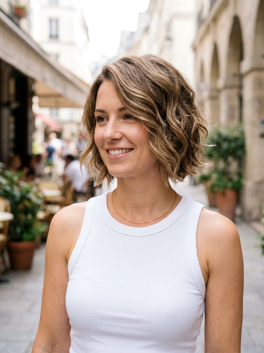 Short Textured Wavy Bob With Layers - 20 textured wavy bob with layers - 20 textured wavy bob with layers