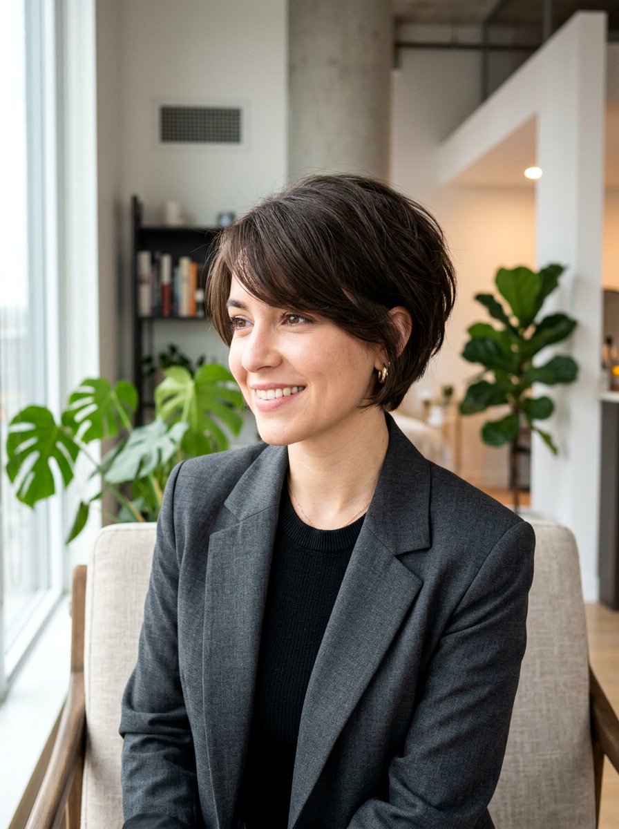 Short Thick Hair With Side Swept Fringe - 20 short haircut with side swept fringe - 20 short haircut with side swept fringe