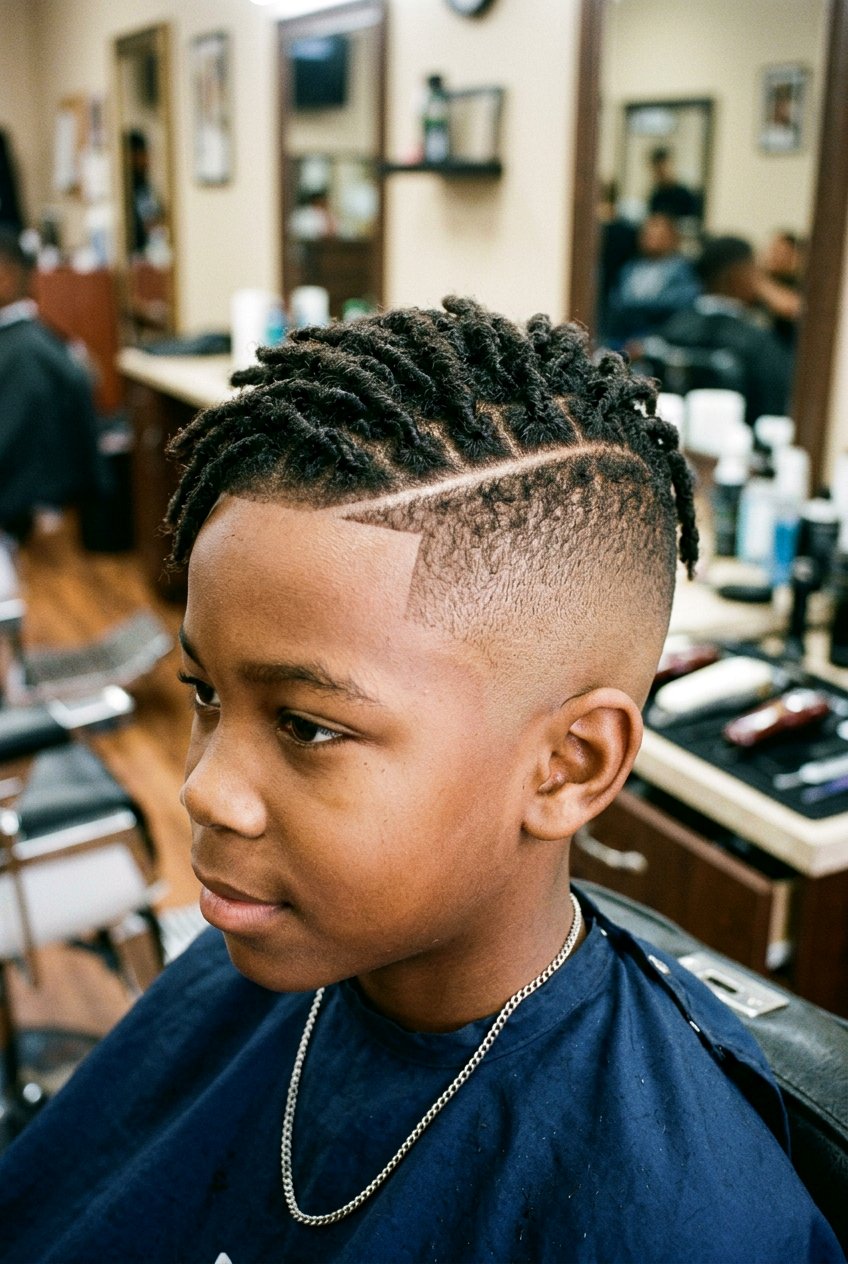 Short Twist Out Starter Locs with Tapered Sides - 20 boys starter loc styles with taper fade - 20 boys starter loc styles with taper fade