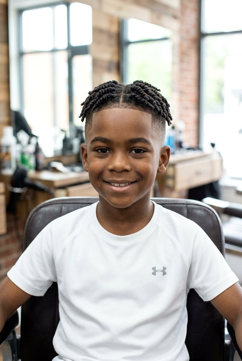 Short Twists Mid Fade - 20 boys twists with fade - 20 boys twists with fade