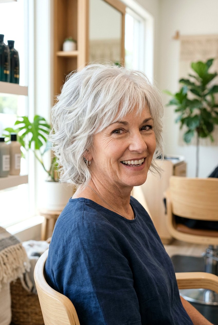 Short Voluminous Shag - 20 short hairstyles for women over 50 - 20 short hairstyles for women over 50