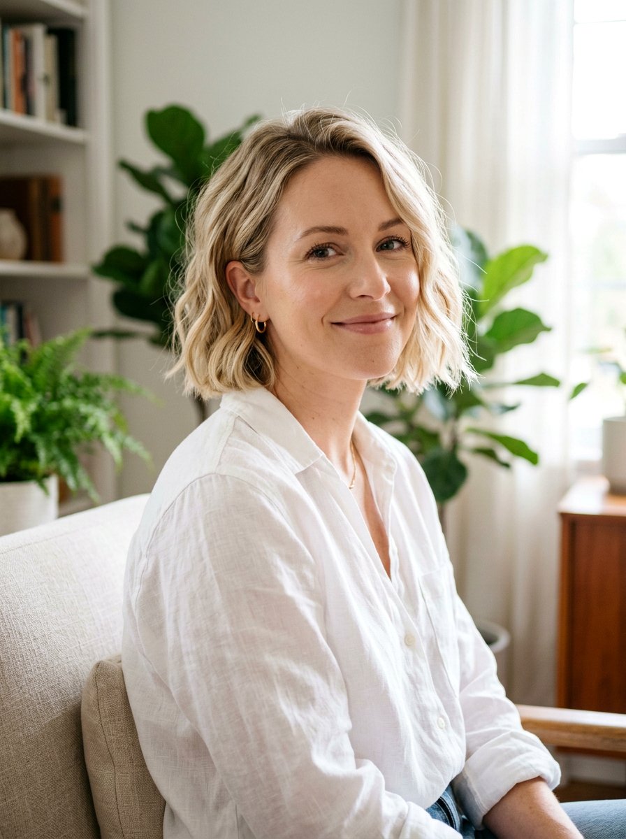 Short Wavy Bob - 20 wavy bob for fine hair women - 20 wavy bob for fine hair women