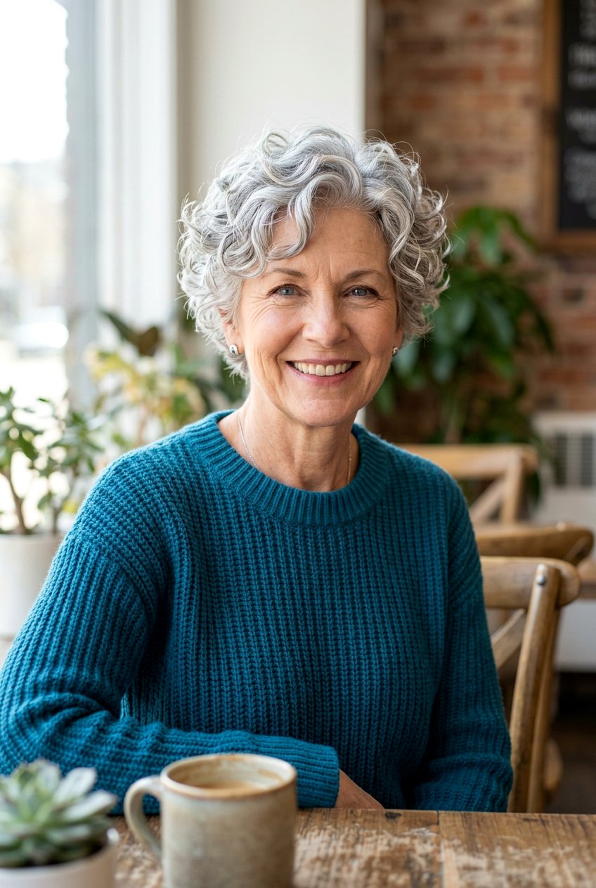 Short Wavy Silver Pixie - 20 classic pixie for mature women - 20 classic pixie for mature women