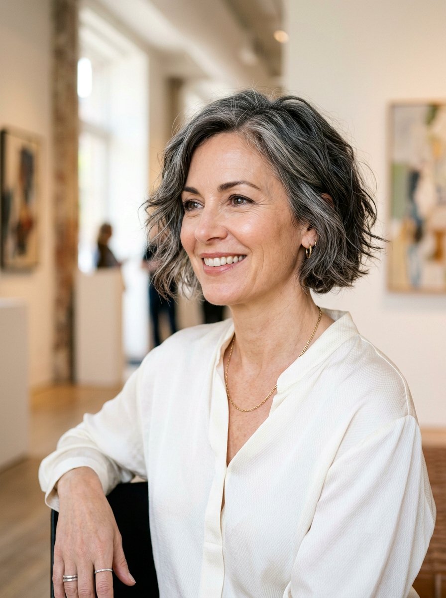 Short Wispy Bob - 20 short haircut for women over 40 - 20 short haircut for women over 40