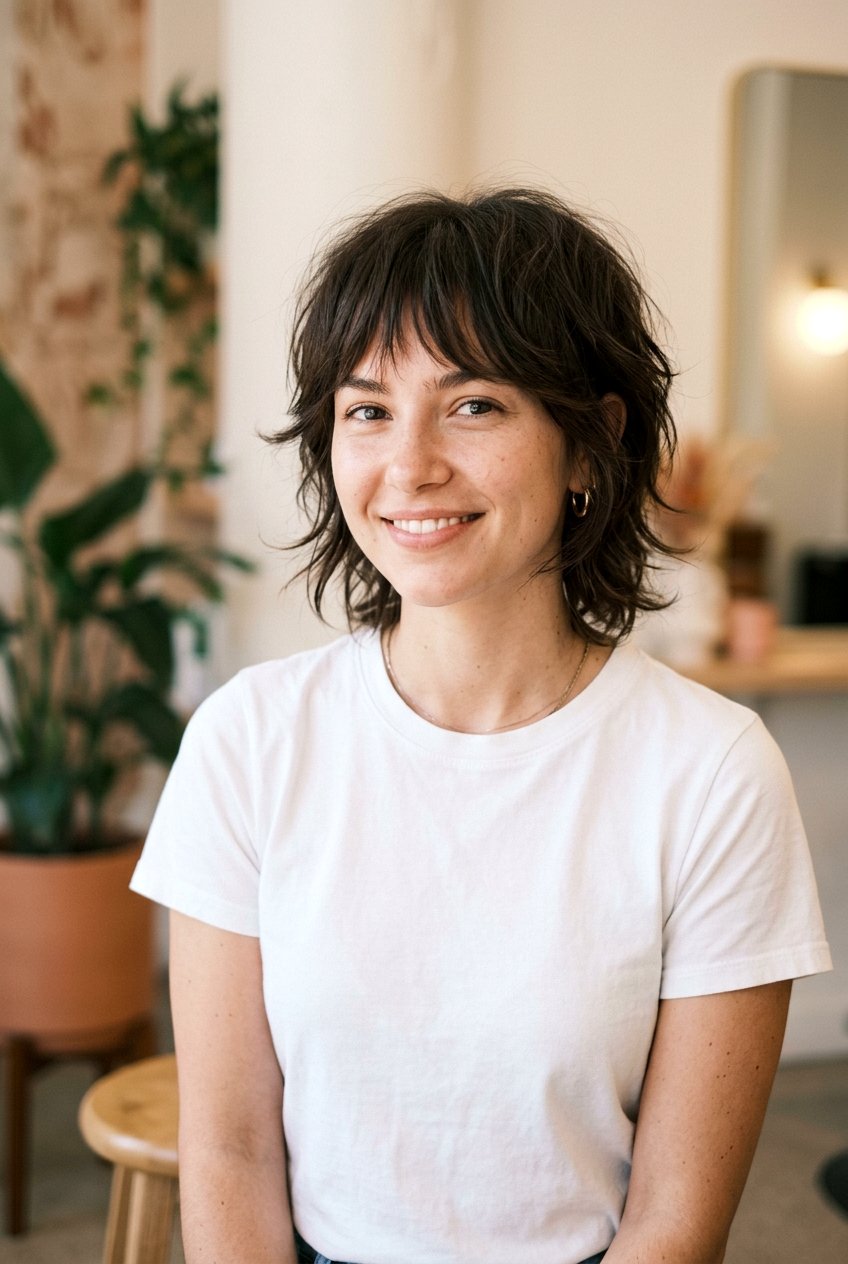 Short Wolf Cut With Wispy Bangs - 20 wolf cut with wispy bangs - 20 wolf cut with wispy bangs