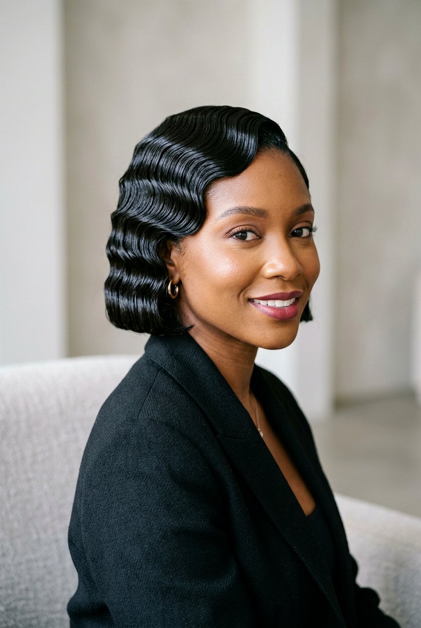 Short bob finger waves - 20 1920s finger wave hair - 20 1920s finger wave hair