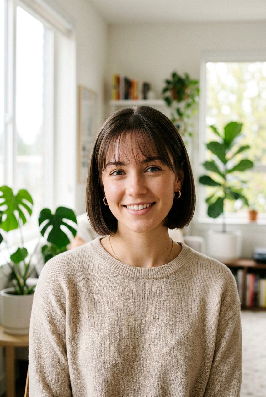 Short bob with see through bangs - 20 korean see through bangs - 20 korean see through bangs