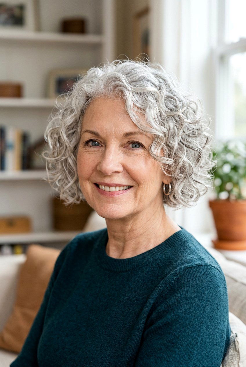 Short curly bob - 20 curly hairstyles for older women - 20 curly hairstyles for older women