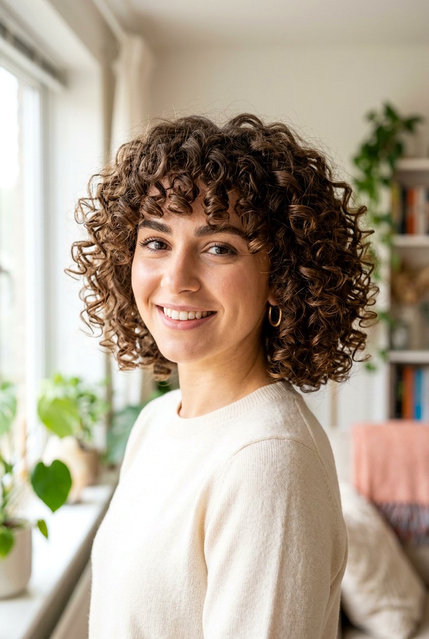 Short curly hair with bangs - 20 short hairstyles with bangs - 20 short hairstyles with bangs