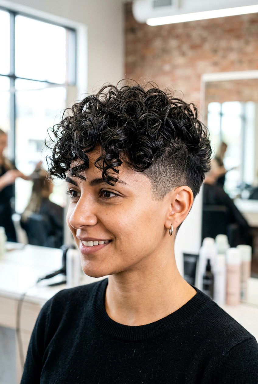 Short curly pixie undercut - 20 curly pixie haircut - 20 curly pixie haircut