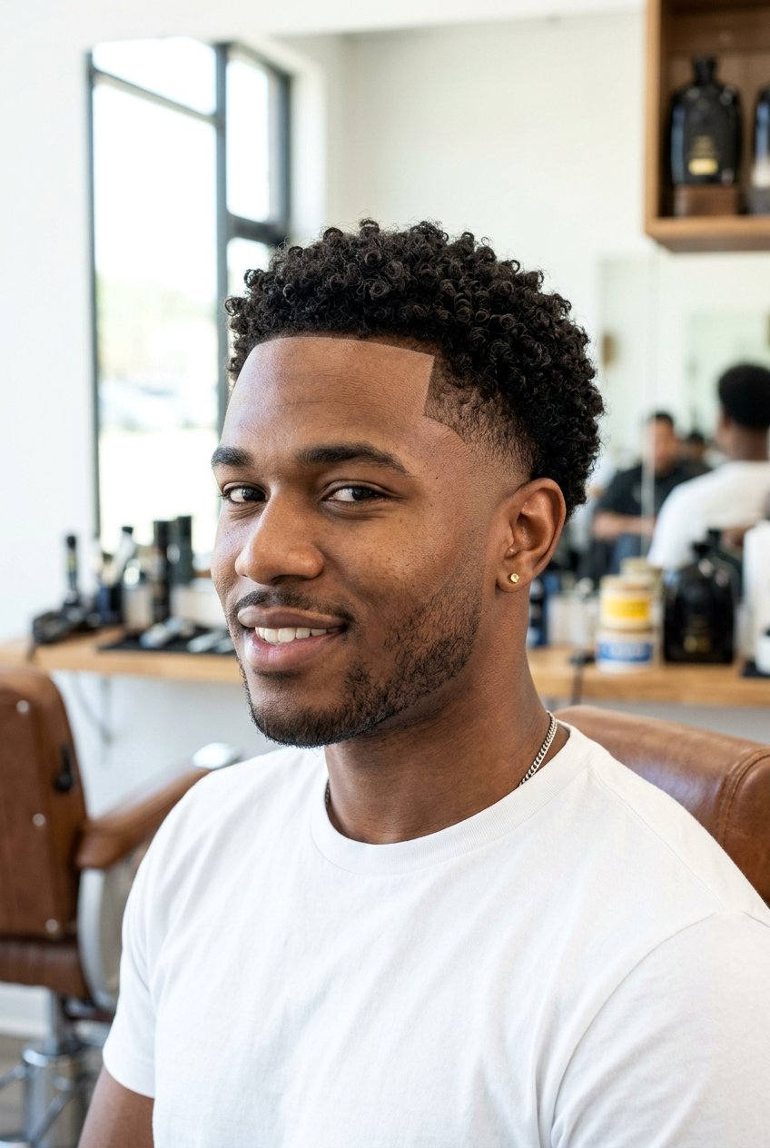Short curly taper fade - 20 curly taper fade for men - 20 curly taper fade for men