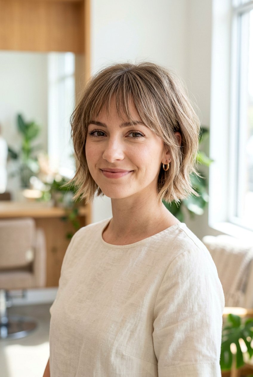 Short cut with wispy bangs - 20 short layered haircuts - 20 short layered haircuts