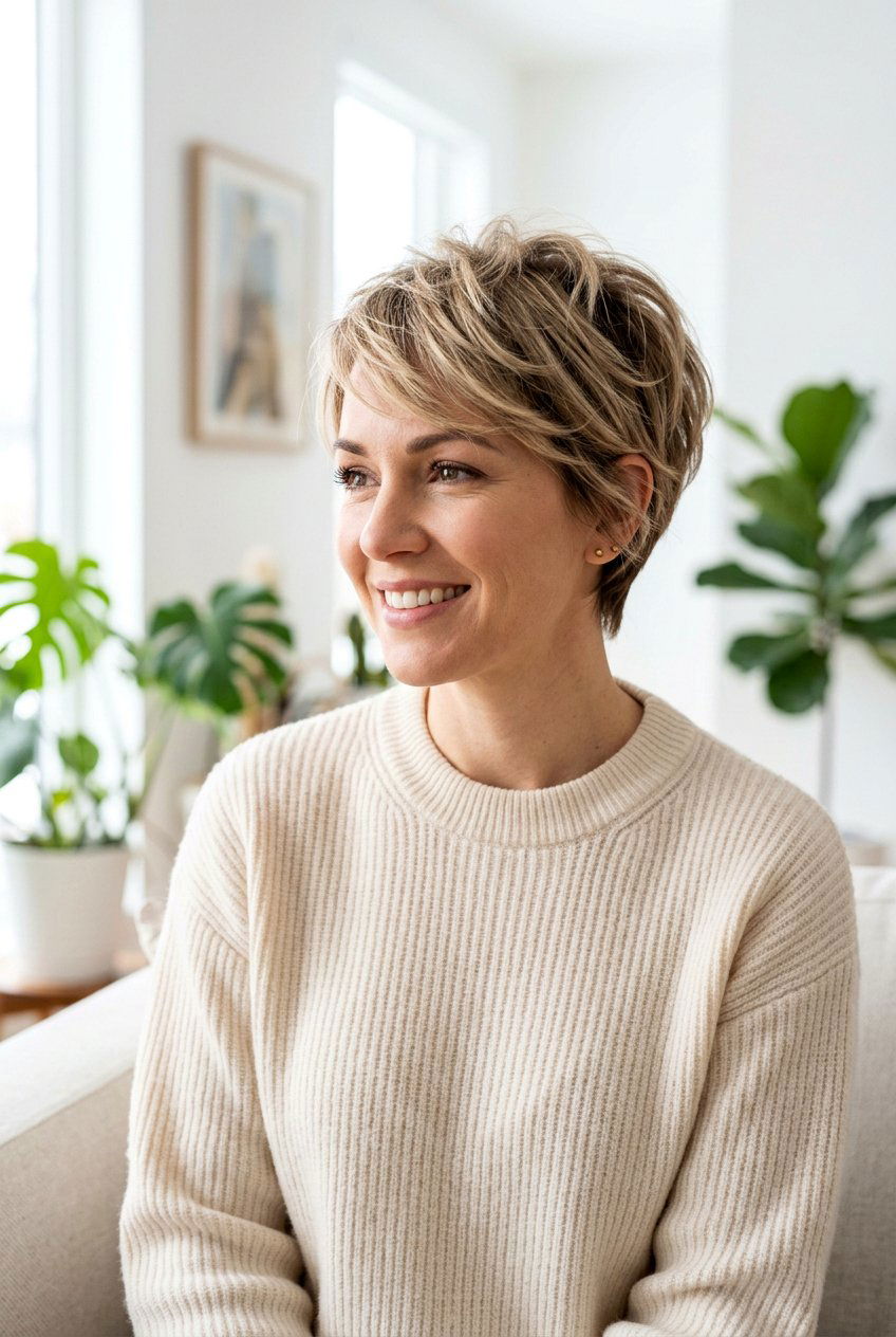 Short feathered pixie fine hair - 20 feathered layers for fine hair women - 20 feathered layers for fine hair women