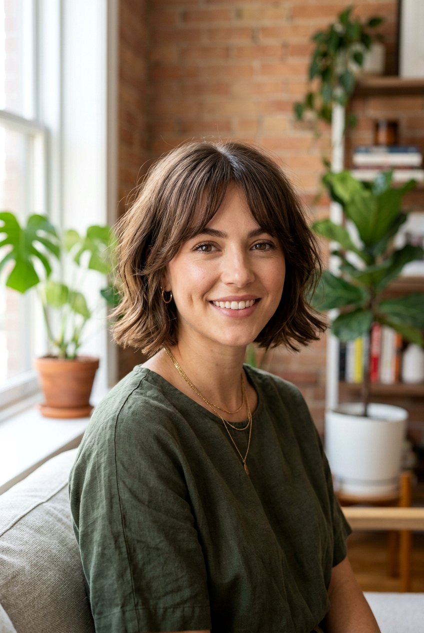 Short hair with curtain bangs - 20 short hairstyles with bangs - 20 short hairstyles with bangs