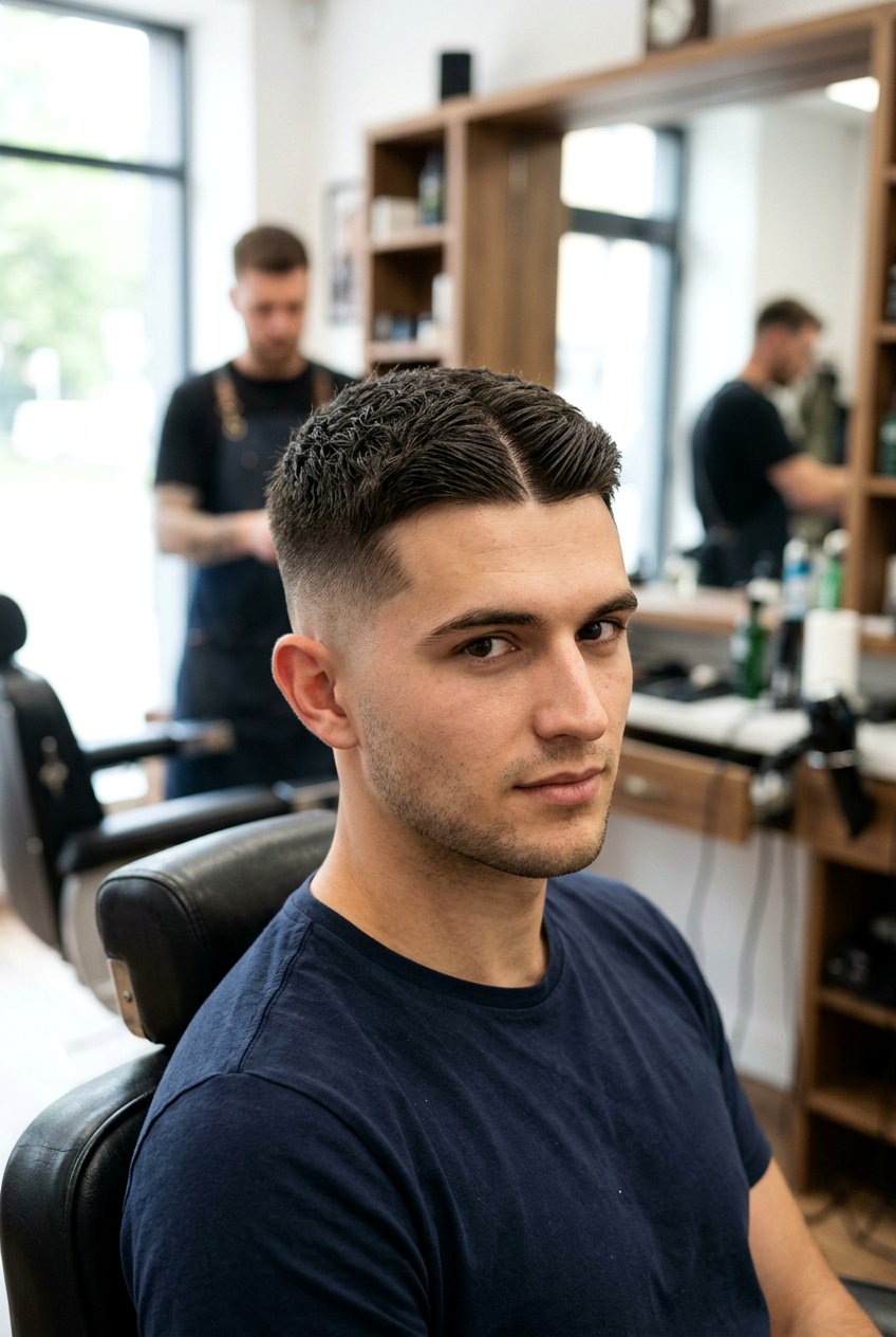 Short middle part fade - 20 middle part haircut men - 20 middle part haircut men