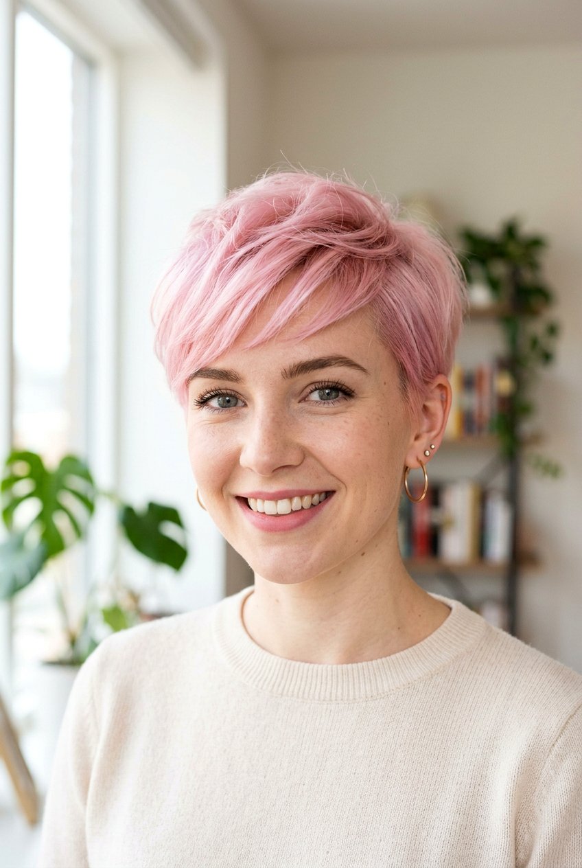 Short pastel pink pixie hair - 20 pastel pink hair color - 20 pastel pink hair color