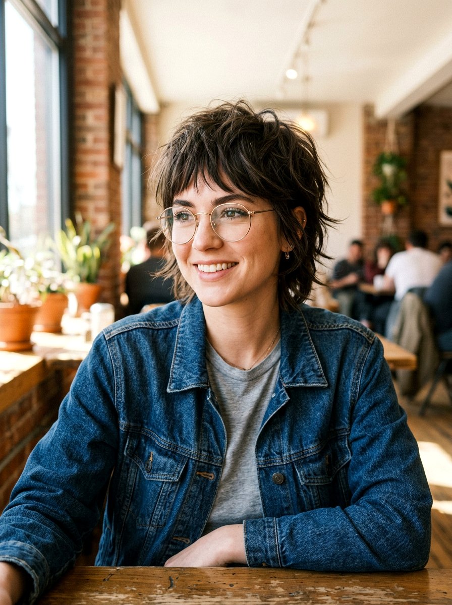 Short shag haircut - 20 short layered cut for women with glasses - 20 short layered cut for women with glasses