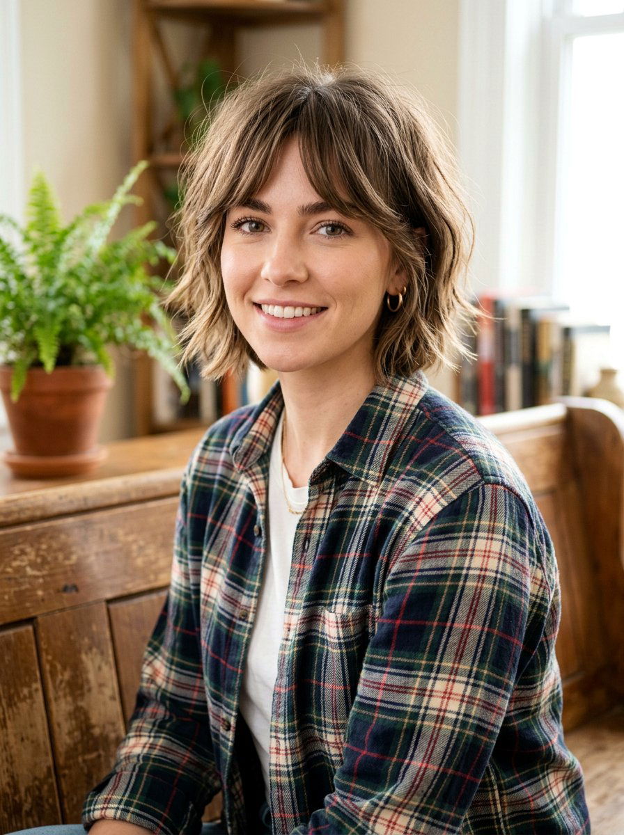 Short shaggy bob - 20 short natural haircut for fine hair - 20 short natural haircut for fine hair