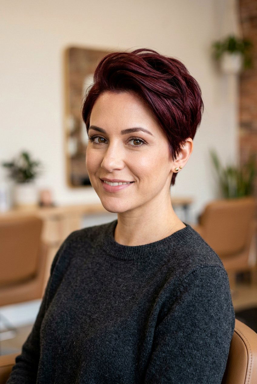 Short wine red hair - 20 wine red hair color - 20 wine red hair color