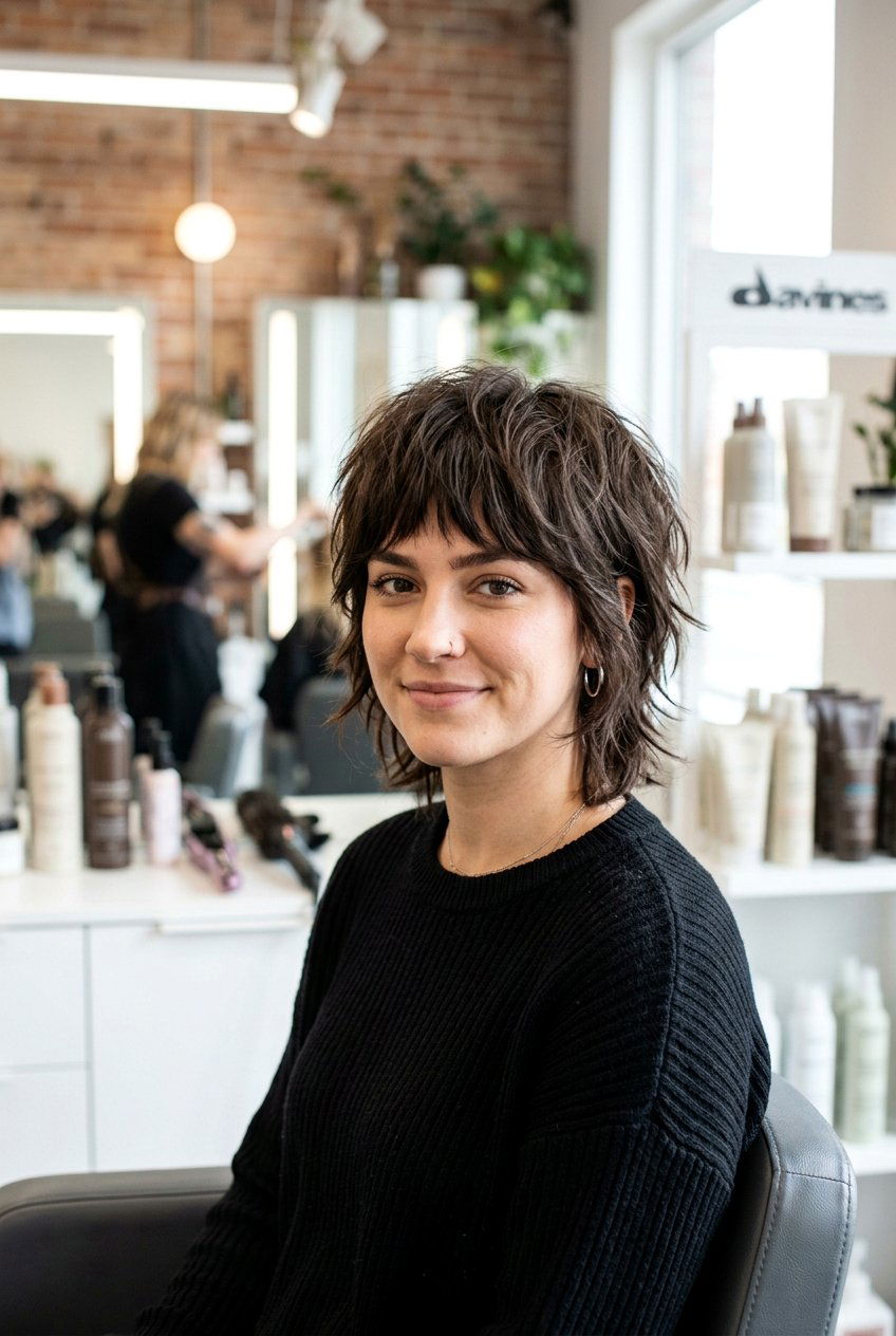 Short wolf cut with bangs - 20 short hairstyles with bangs - 20 short hairstyles with bangs