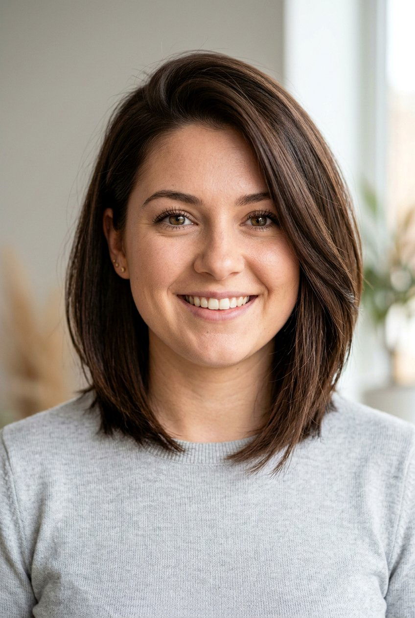 Shoulder Grazing Bob Haircut For Round Face - 20 shoulder grazing bob haircut - 20 shoulder grazing bob haircut