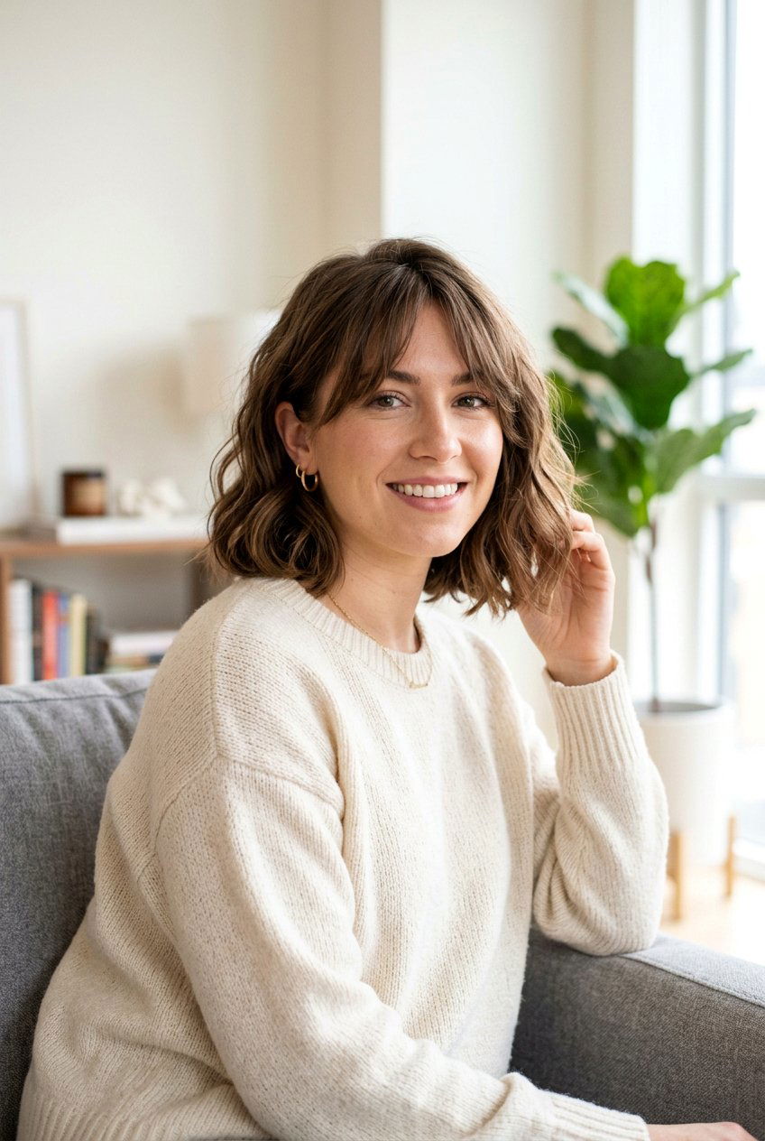 Shoulder Grazing Italian Bob With Curtain Bangs - 20 italian bob with curtain bangs - 20 italian bob with curtain bangs