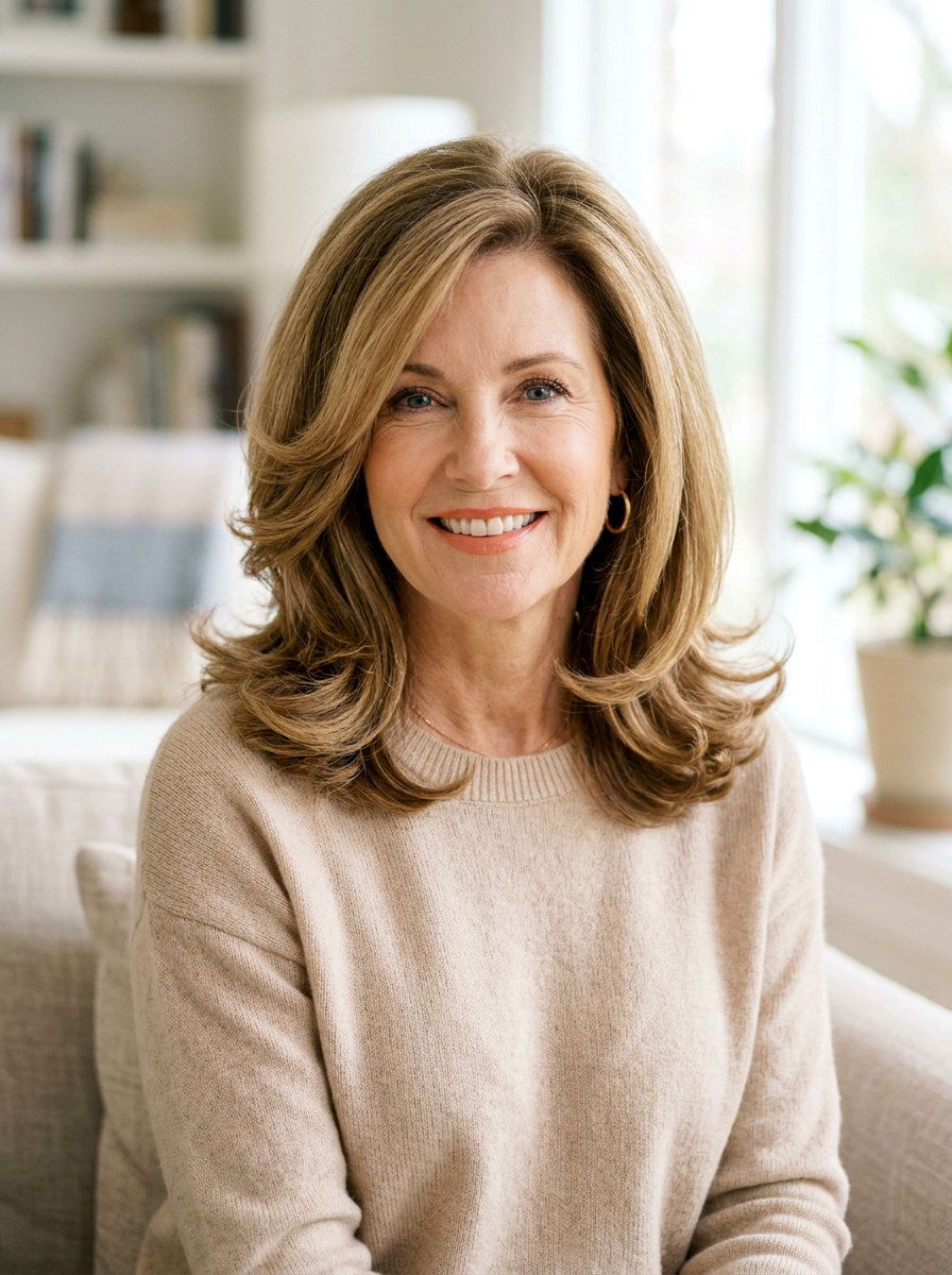 Shoulder Length Blowout - 20 interview hairstyle for mature women - 20 interview hairstyle for mature women