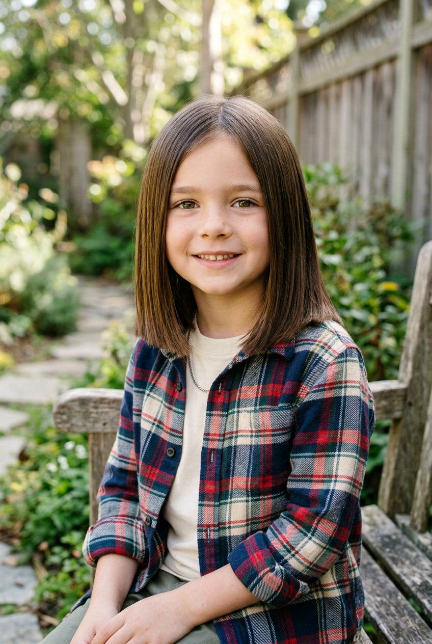 Shoulder Length Blunt Cut for Boys - 20 little boy long haircut styles - 20 little boy long haircut styles