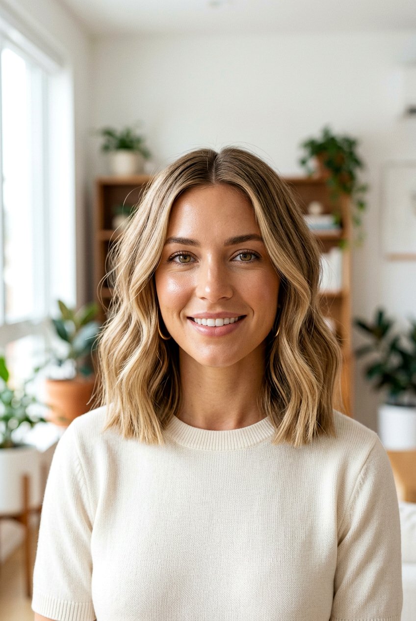 Shoulder Length Blunt Lob - 20 loose wave hairstyles - 20 loose wave hairstyles