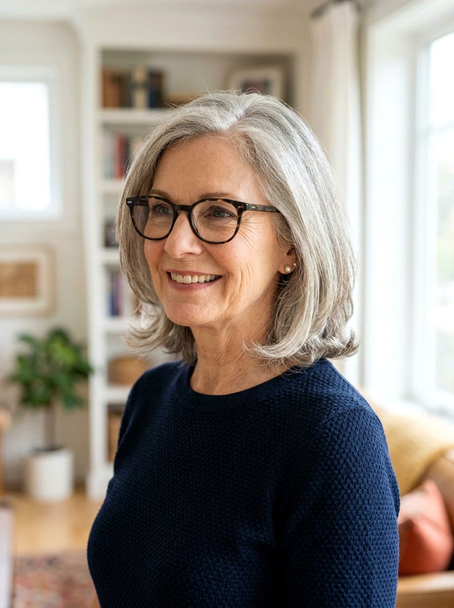 Shoulder Length Bob Haircut For Women Over 60 With Glasses - 20 shoulder length haircut for women over 60 - 20 shoulder length haircut for women over 60