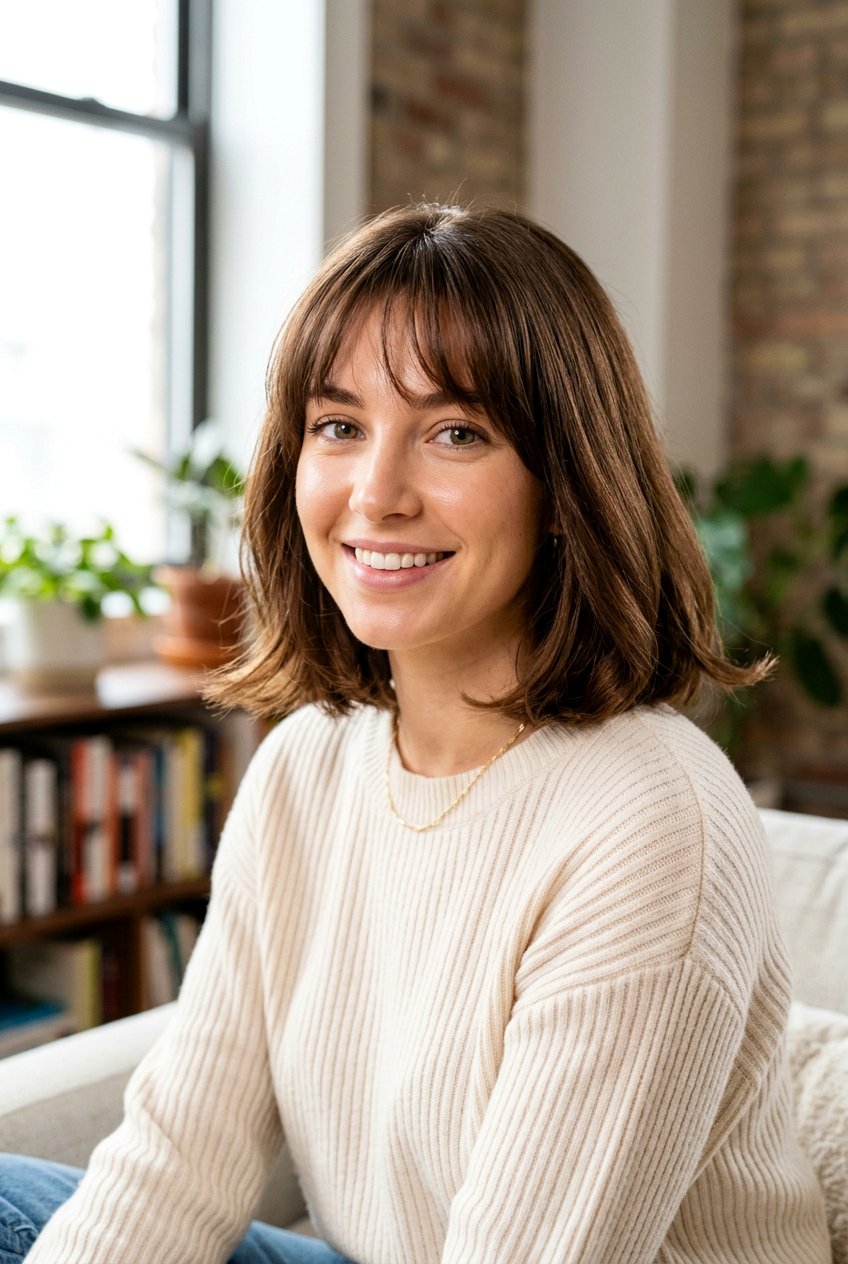 Shoulder Length Bob With Bangs - 20 medium haircuts for women over 50 - 20 medium haircuts for women over 50