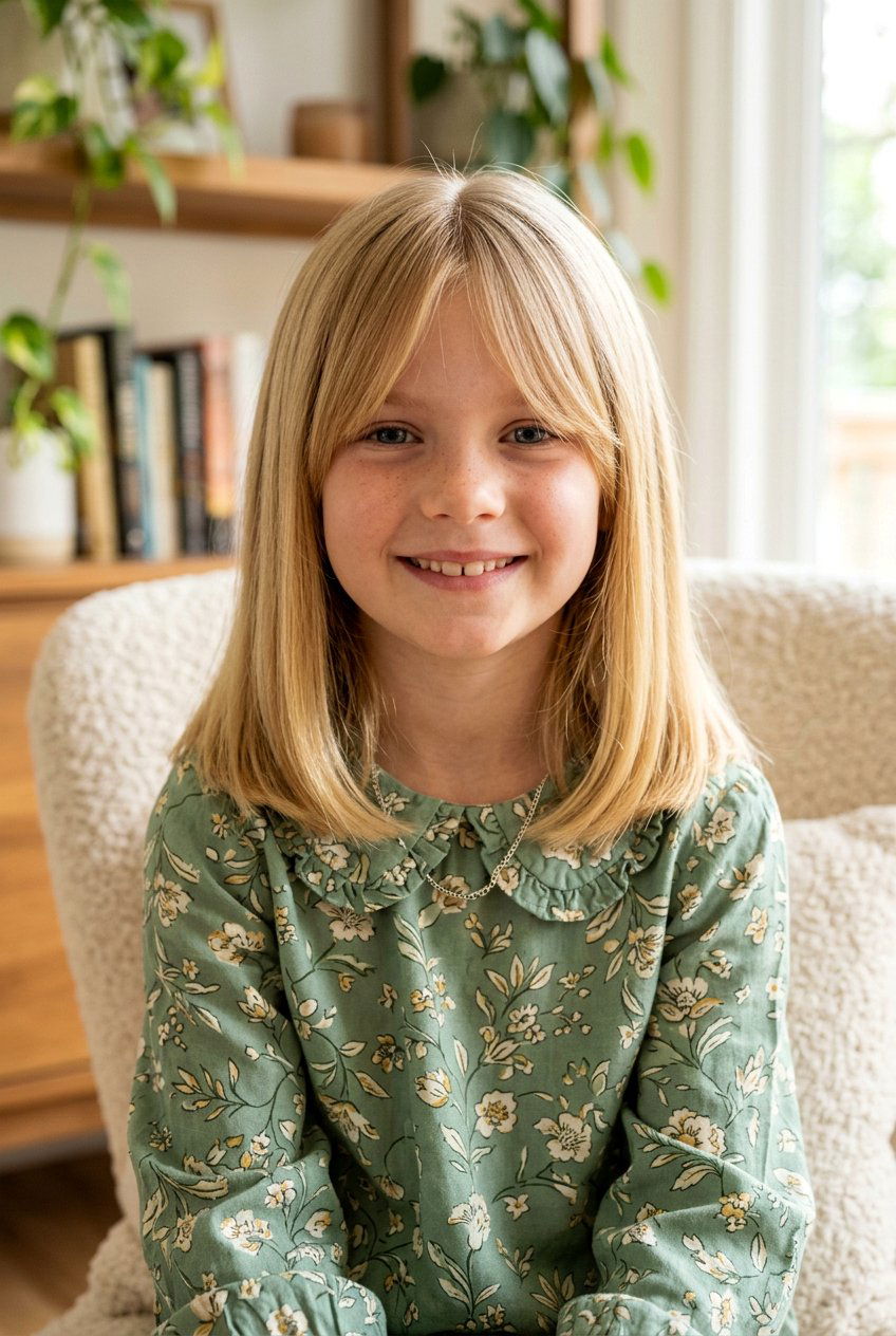 Shoulder Length Bob With Curtain Bangs - 20 little girls bob haircut with bangs - 20 little girls bob haircut with bangs