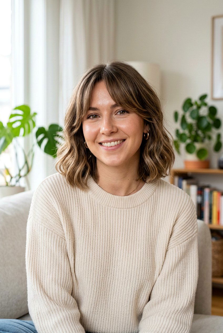 Shoulder Length Bob With Curtain Bangs - 20 bob with curtain bangs - 20 bob with curtain bangs