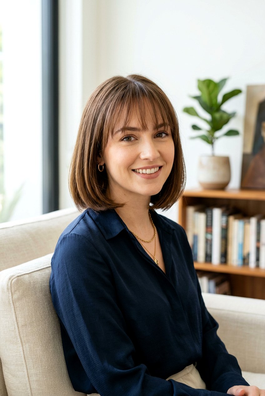 Shoulder Length Bob With Wispy Bangs - 20 shoulder length haircut with wispy bangs - 20 shoulder length haircut with wispy bangs