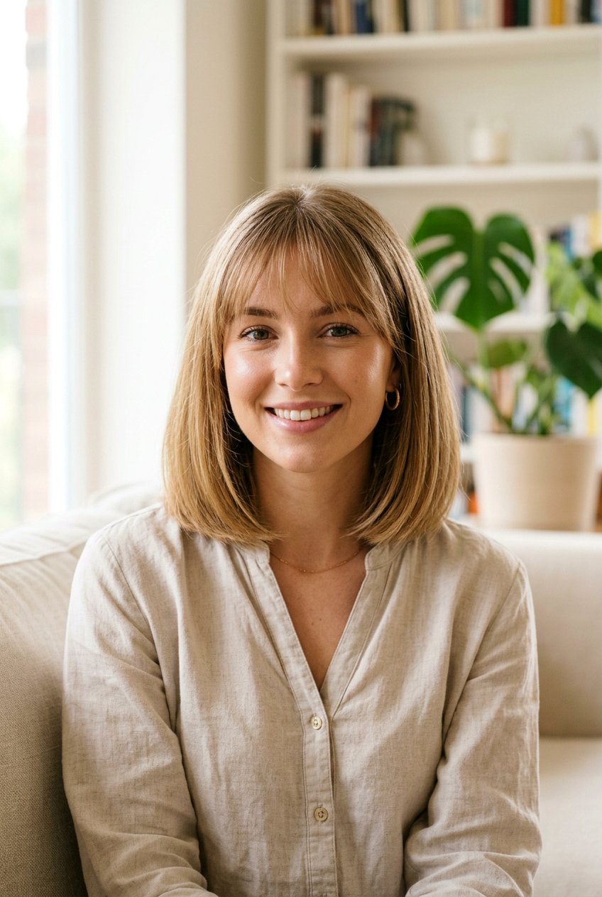 Shoulder Length Bob With Wispy Fringe For Fine Hair - 20 shoulder length haircut for fine hair with bangs - 20 shoulder length haircut for fine hair with bangs