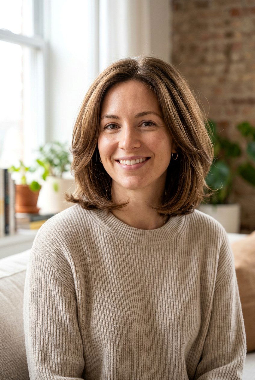 Shoulder Length Bob with Layers for Postpartum Hair Loss - 20 haircuts for postpartum hair loss - 20 haircuts for postpartum hair loss