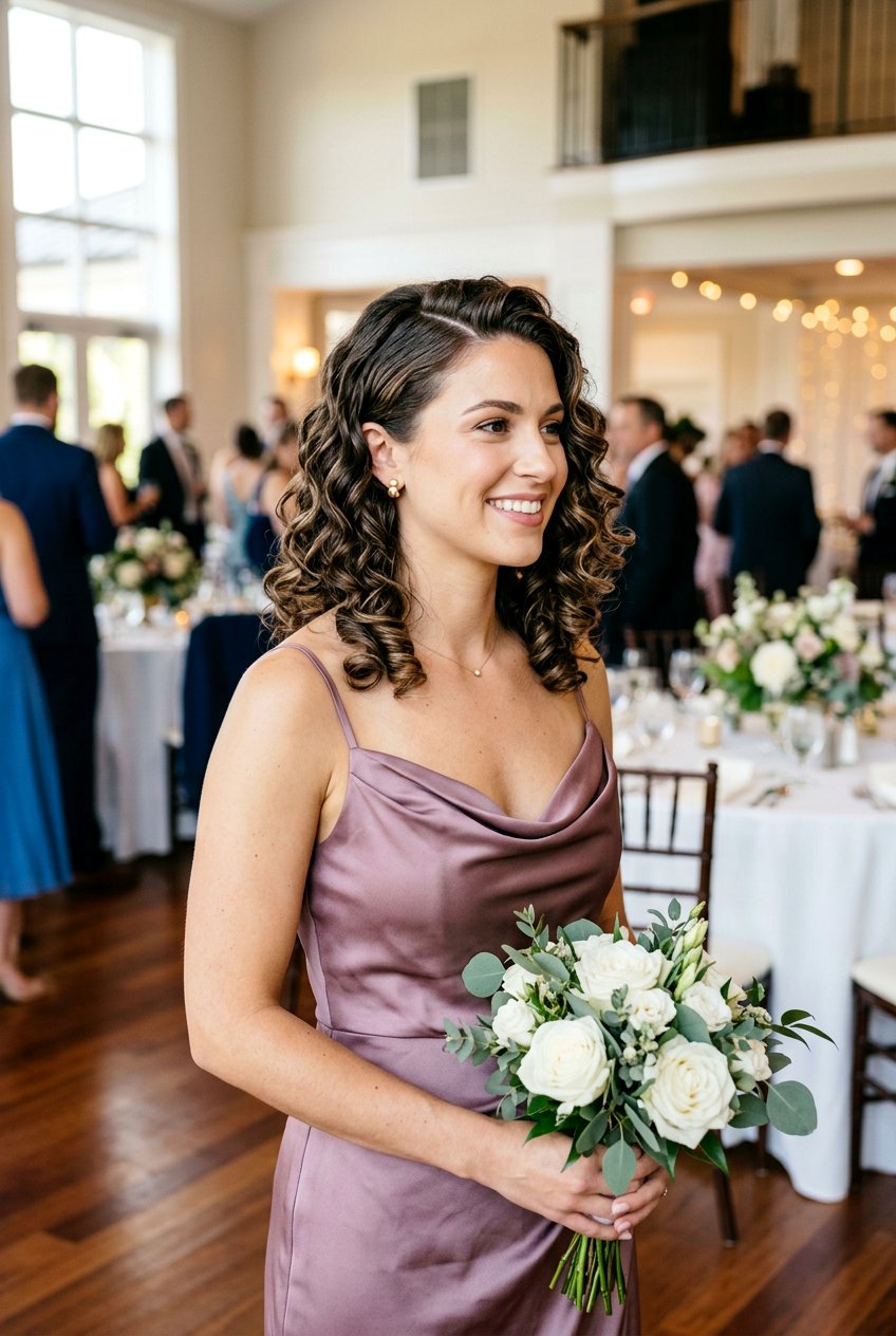 Shoulder Length Bridesmaid Curls - 20 bridesmaid hairstyles with curls - 20 bridesmaid hairstyles with curls