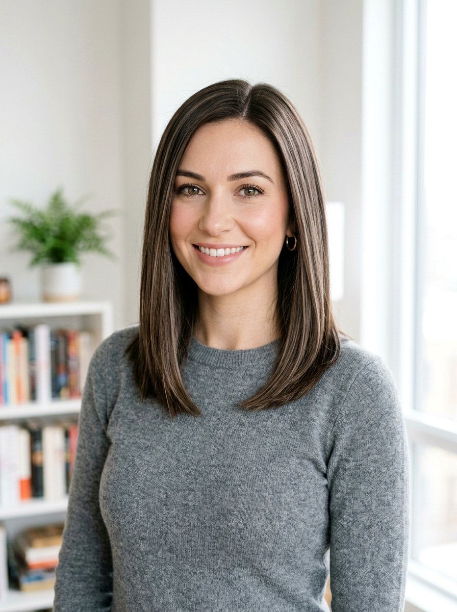 Shoulder Length Brunette Hair With Cool Brown Highlights - 20 winter brunette with cool highlights - 20 winter brunette with cool highlights